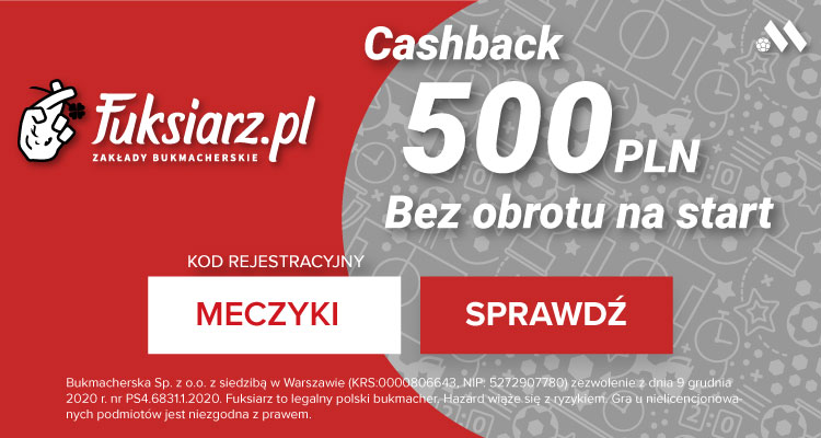 Fuksiarz rejestracja - kod promocyjny
