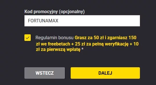 FORTUNAMAX kod promocyjny fortuna na MŚ 2026