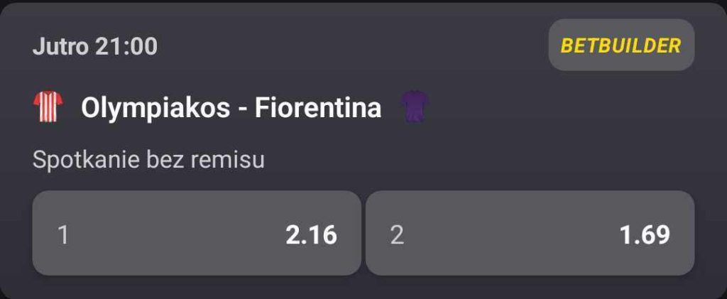 Olympiakos - Fiorentina spotkanie bez remisu