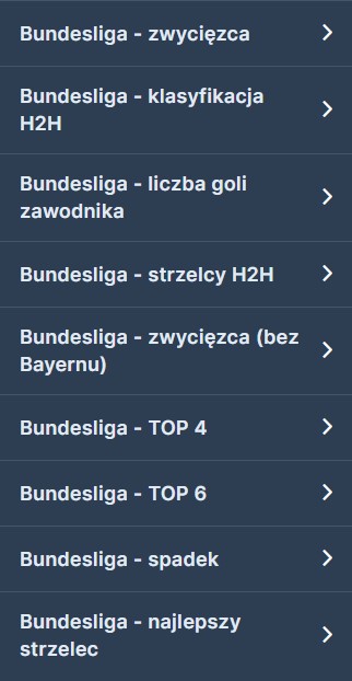 Bundesliga zakłady długoterminowe