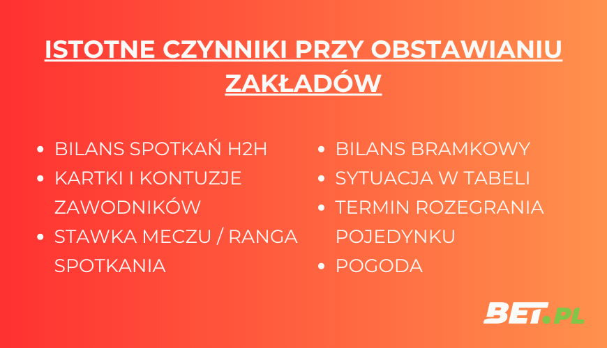 czynniki zakłady bukmacherskie obstawianie obliczanie prawdopodobieństwa