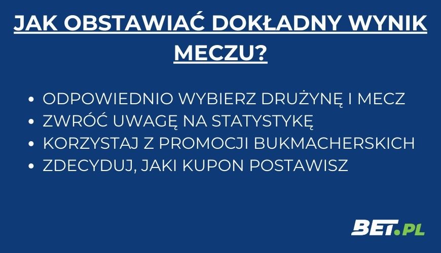 jak obstawiać dokładny wynik meczu w zakładach bukmacherskich