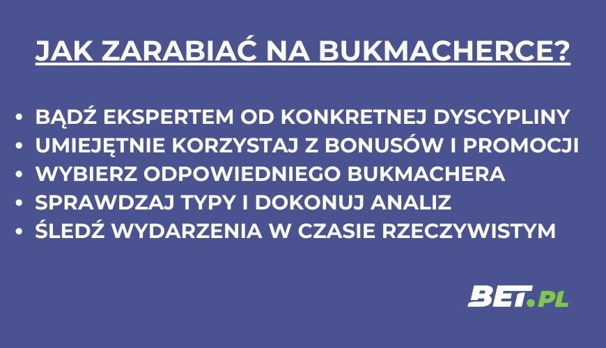 Jak zarabiać w zakładach bukmacherskich?