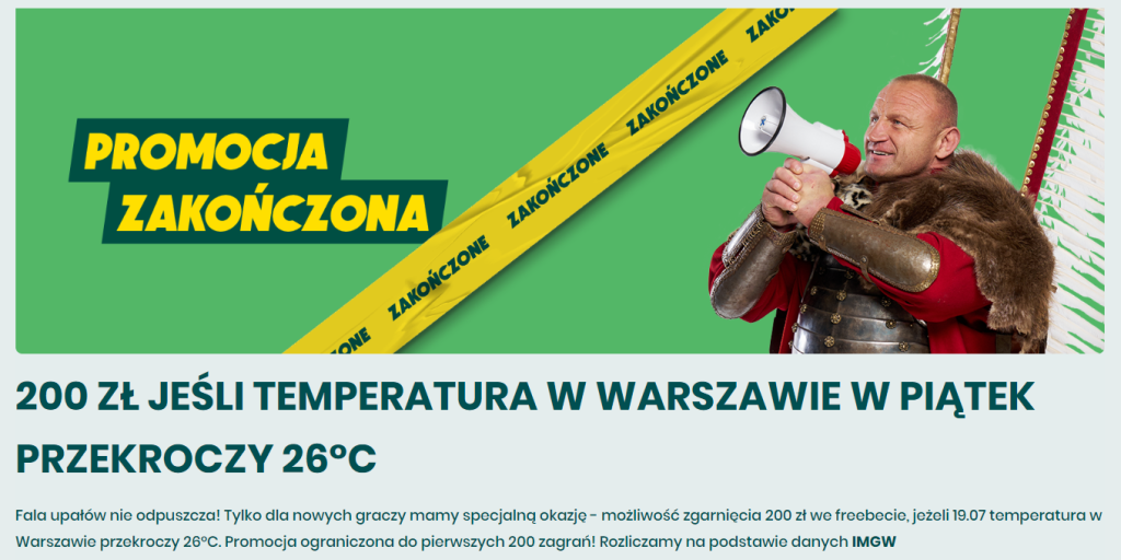 betfan promocja zakłady na pogodę