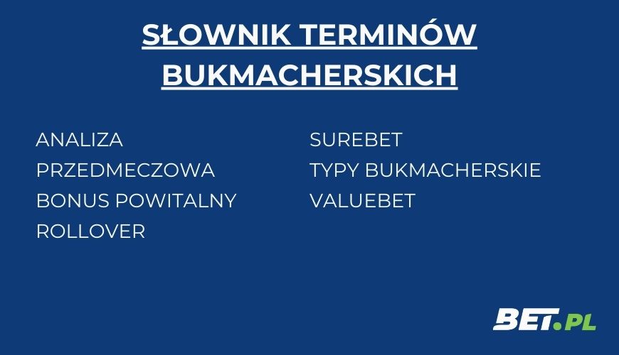 słownik terminów bukmacherskich