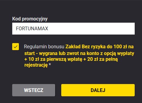fame mma kod promocyjny fortuna