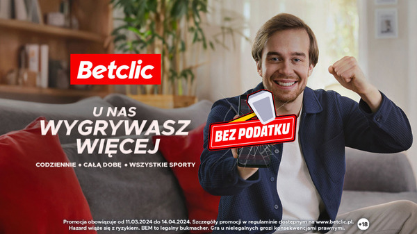 najlepszy bukmacher z grą bez podatku Betclic