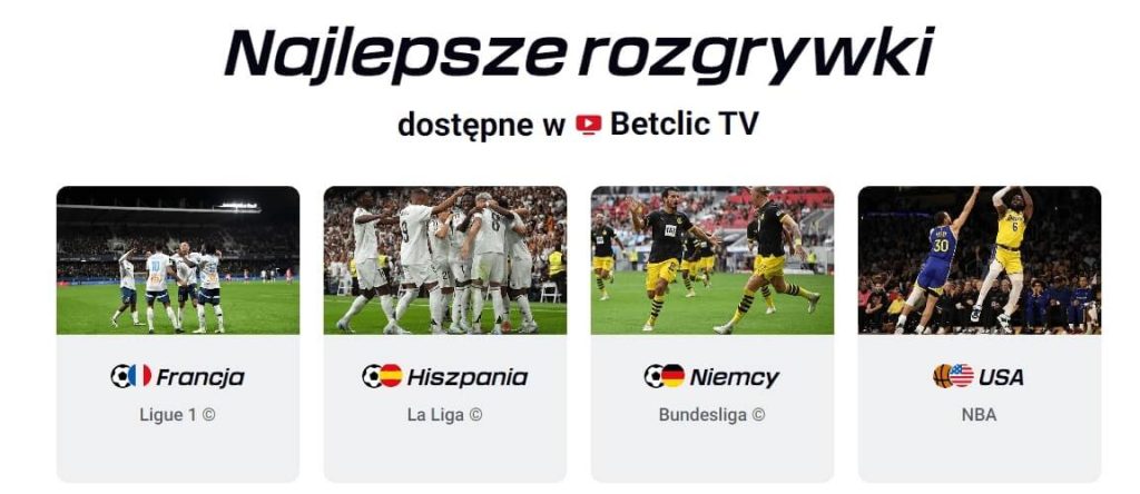 Bukmacher Betclic - transmisje w Betclic TV