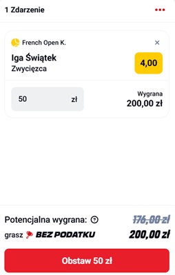 betclic kupon bez podatku roland garros 2025