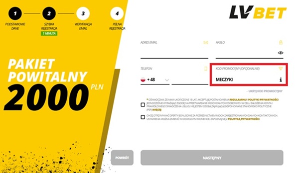 kod promocyjny meczyki gdzie wpisać?