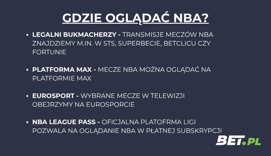 Gdzie oglądać NBA?