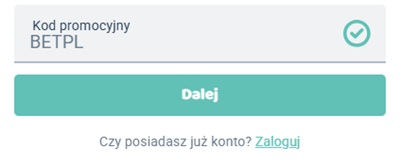 Lebull kod promocyjny BETPL w formularzu rejestracyjnym