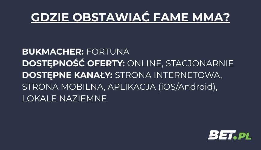 gdzie obstawiać fame mma?