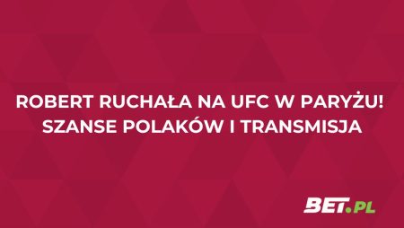 Debiut Ruchały w UFC! Szanse Polaków i transmisja gali w Paryżu