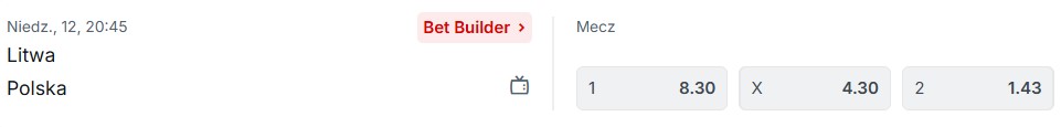 Litwa - Polska kursy bukmacherskie w Superbet
