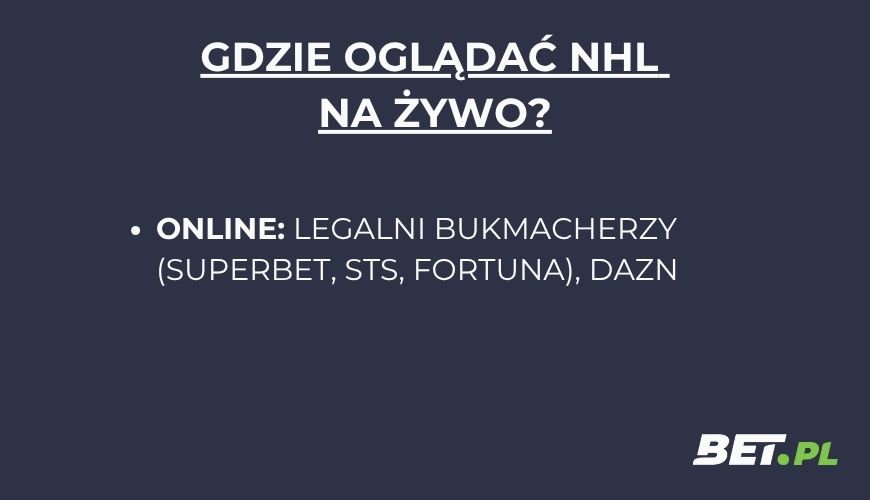 gdzie oglądać nhl na żywo za darmo?