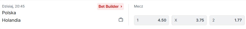polska - holandia typy i kursy w superbet