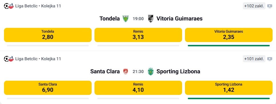 Liga portugalska transmisje w Betclic TV