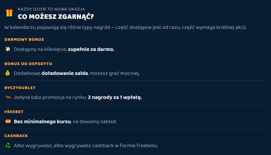 Kalendarz adwentowy u bukmachera Lebull