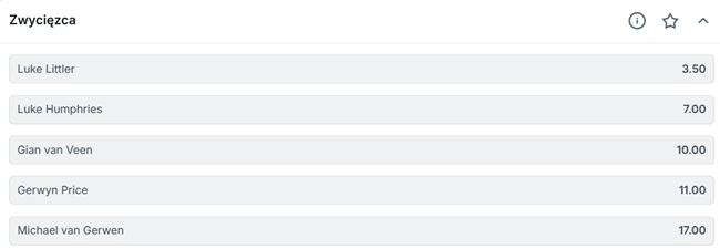 superbet poland open dart typy i kursy