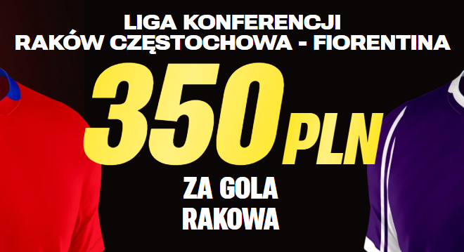 Raków Częstochowa - Fiorentina typy z bonusem 350 PLN w Superbet