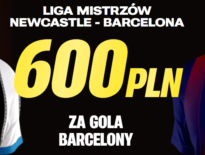 Newcastle - Barcelona typy z bonusem 600 PLN w Superbet