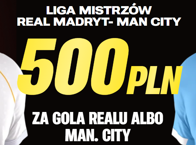 Real Madryt - Manchester City: typy z bonusem 500 PLN w Superbet